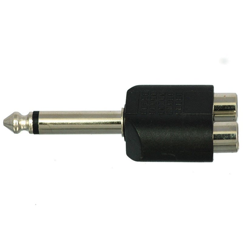 CESS 6.35mm Mono Male to Dual RCA Female Splitter Adapter, 2 Pack - Image 3